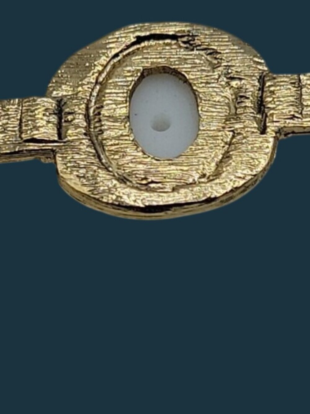 Vintage 1983 Danecraft Lasting Memory Collection Bar Brooch Chevron Pattern 3.25 - Picture 8 of 11